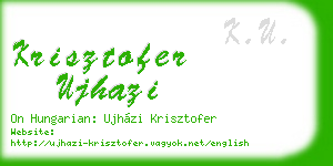 krisztofer ujhazi business card