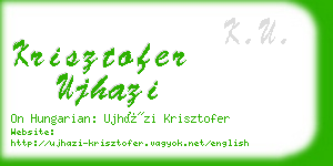 krisztofer ujhazi business card